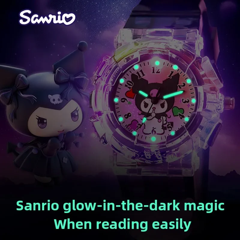 ساعة سانريو كورومي للأطفال - لعبة إلكترونية مضيئة لفتيات رياض الأطفال، فكرة هدية العيد
