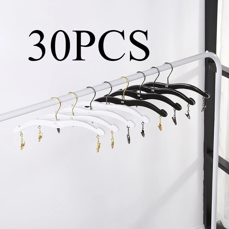 

Acrylic Clothing Store Hangers | Transparent Plastic Bra & Underwear Clips | Clear Pant Skirt Clamps for Retail Display