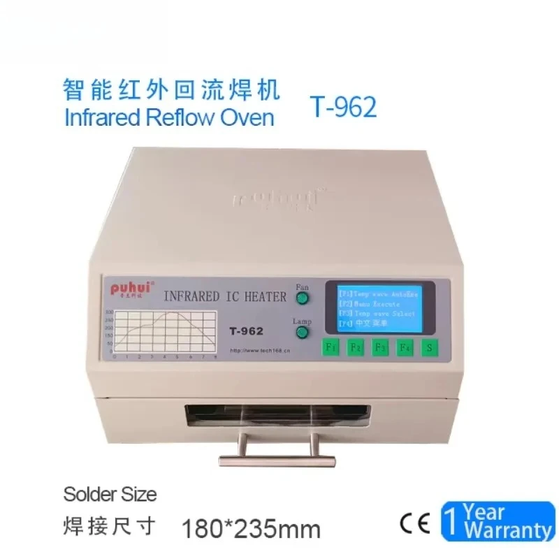 【HOT】PUHUI T-962 SMT Desktop Oven BGA Rework & Reflow Heater Station Wave Oven IC Soldering-New Condition