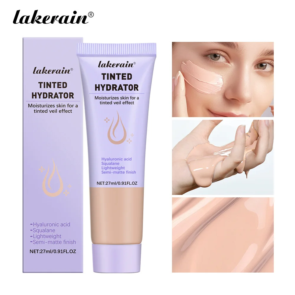 Tinted Moisturizer คอนซีลเลอร์ที่มีประสิทธิภาพธรรมชาติยาวนานชุ่มชื่นผิว Semi-matte Moisturizer สําหรับผู้หญิงที่มีสีน้ําตาลผิว