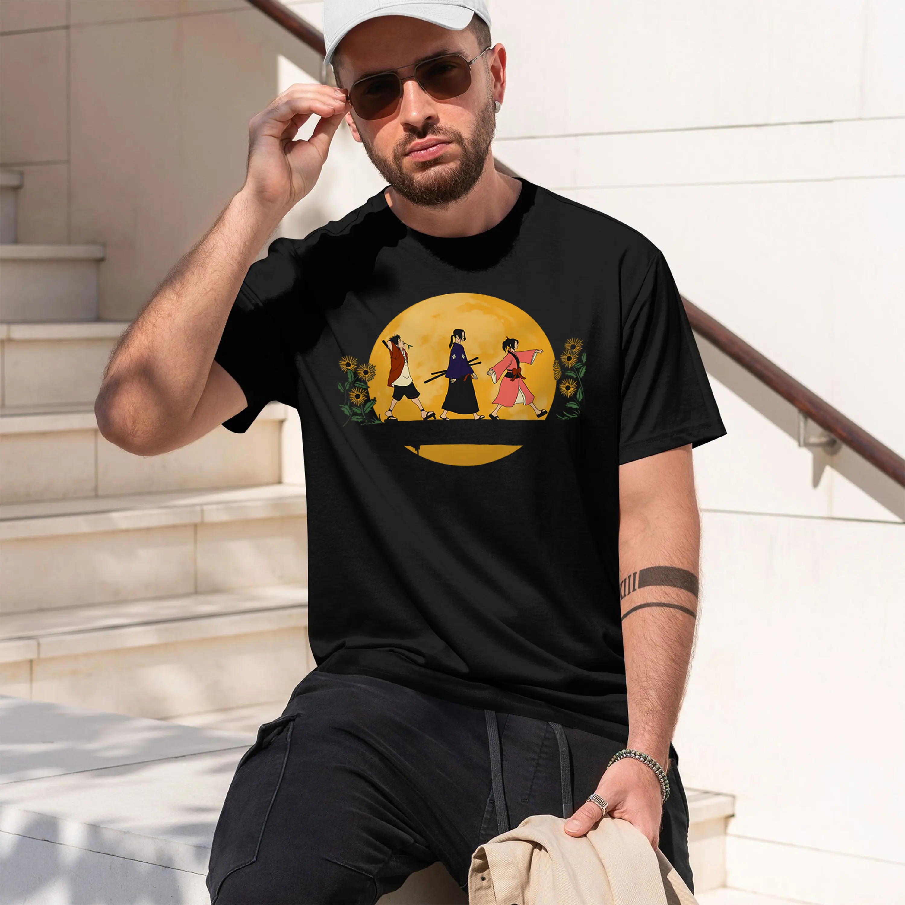 Samurai amploo 2026 Nuevo modelo Camiseta de manga corta con cuello redondo para hombre, informal, clásica, en varios colores y tallas para uso diario All-Da