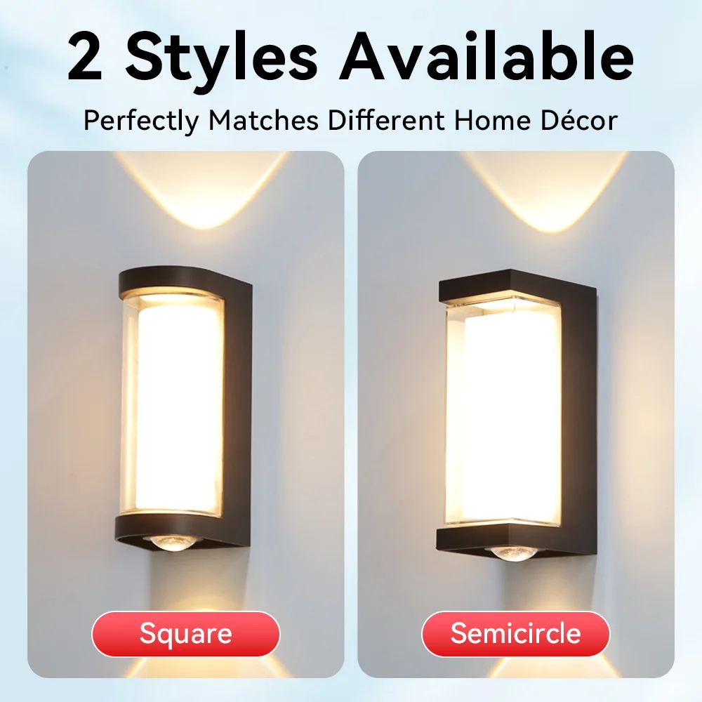 Outdoor Wall Light Waterproof Porch Lights Balcony Garden Lights Warm Light Outdoor Wall Lamp 110-220V Stair Corridor Decor Lamp