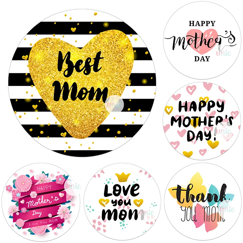 Mother's Day Decorative Stickers Seal Labels Self-adhesive DIY Party Stickers Best Moms Gift Decor for Mom