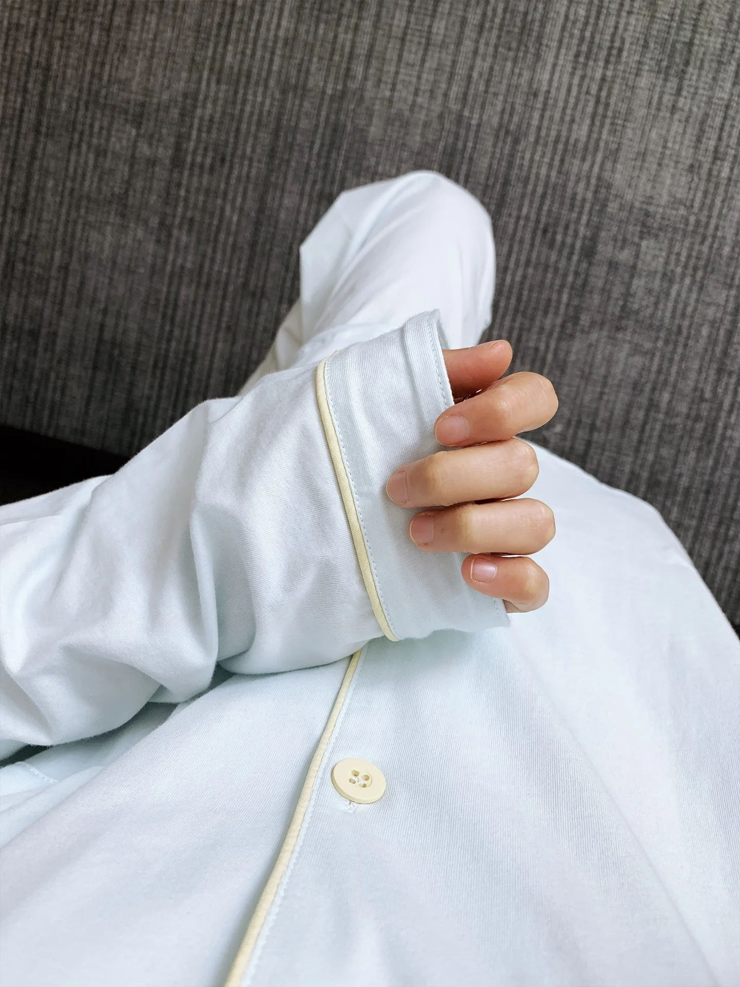 Blue Cotton Pajamas Couple Sleepwear Long Sleeve Long Pants Home Clothes Set Men's 2026 New Korean Style Spring Autumn