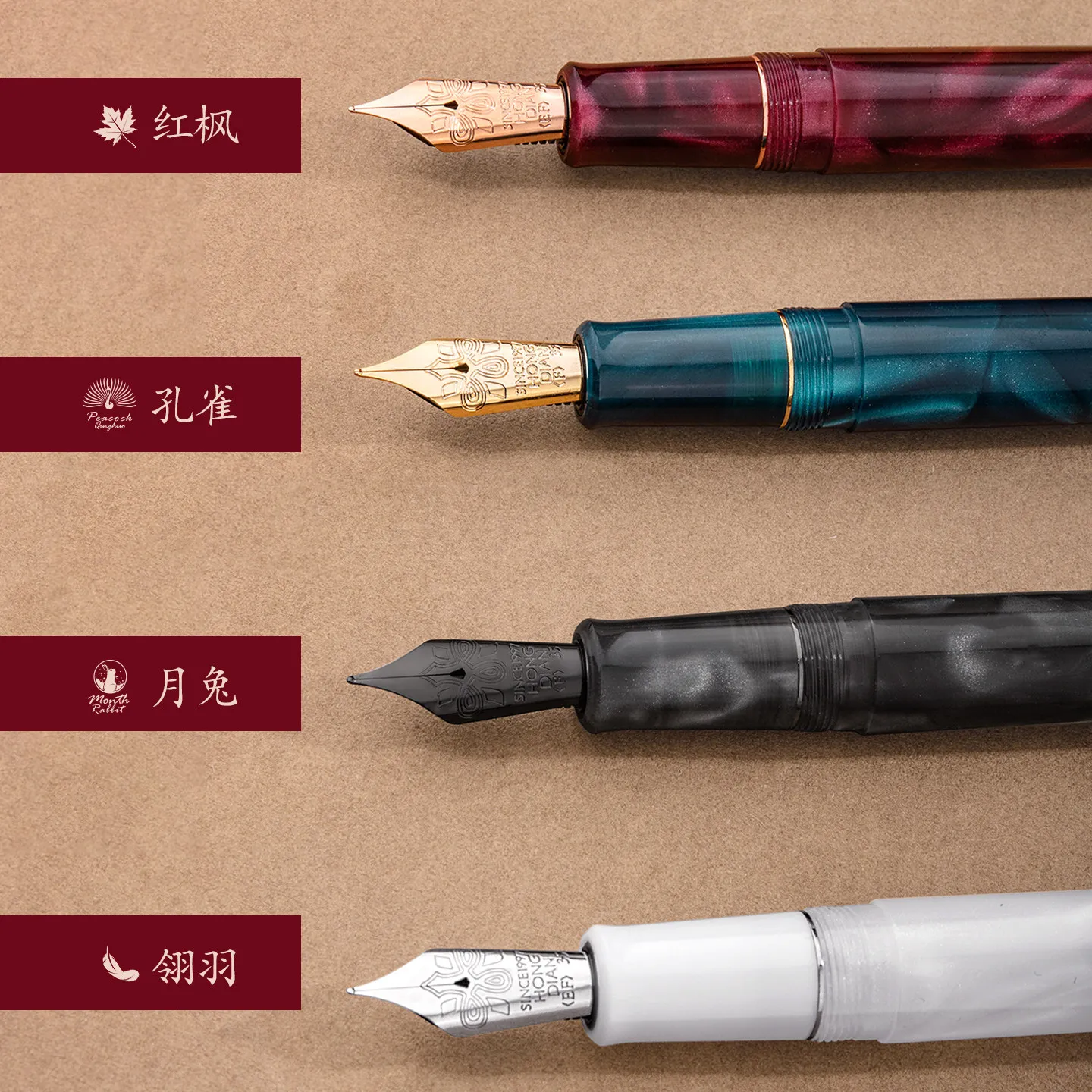 Nowa Wersja Pióro Wieczne Hongdian N8S z Akrylową, Miękką Końcówką Flex Nib EF/F/ Blade F/M, Pióro do Pisania i Konwerter, Szare, Zielone, Czerwone Pióro — zdjęcie produktu 4