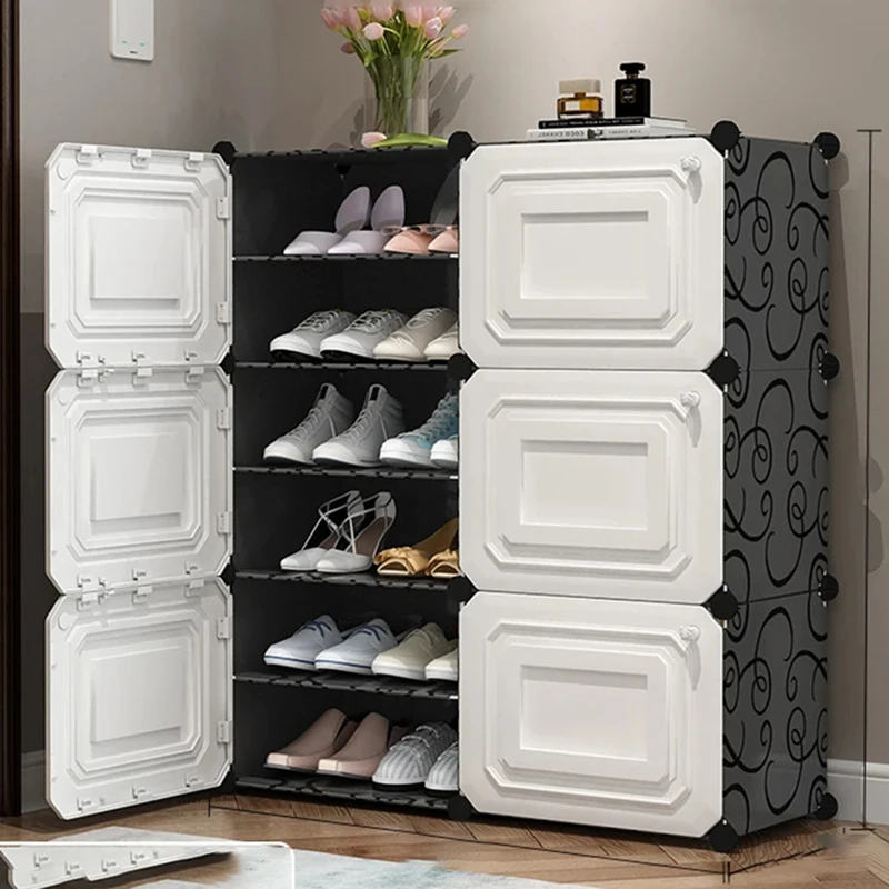 

Vertical White Shoe Rack Organizer Bedroom Shelf Shoe Racks Free Shipping Multifunction Mueble Zapatero Furniture Space Saving