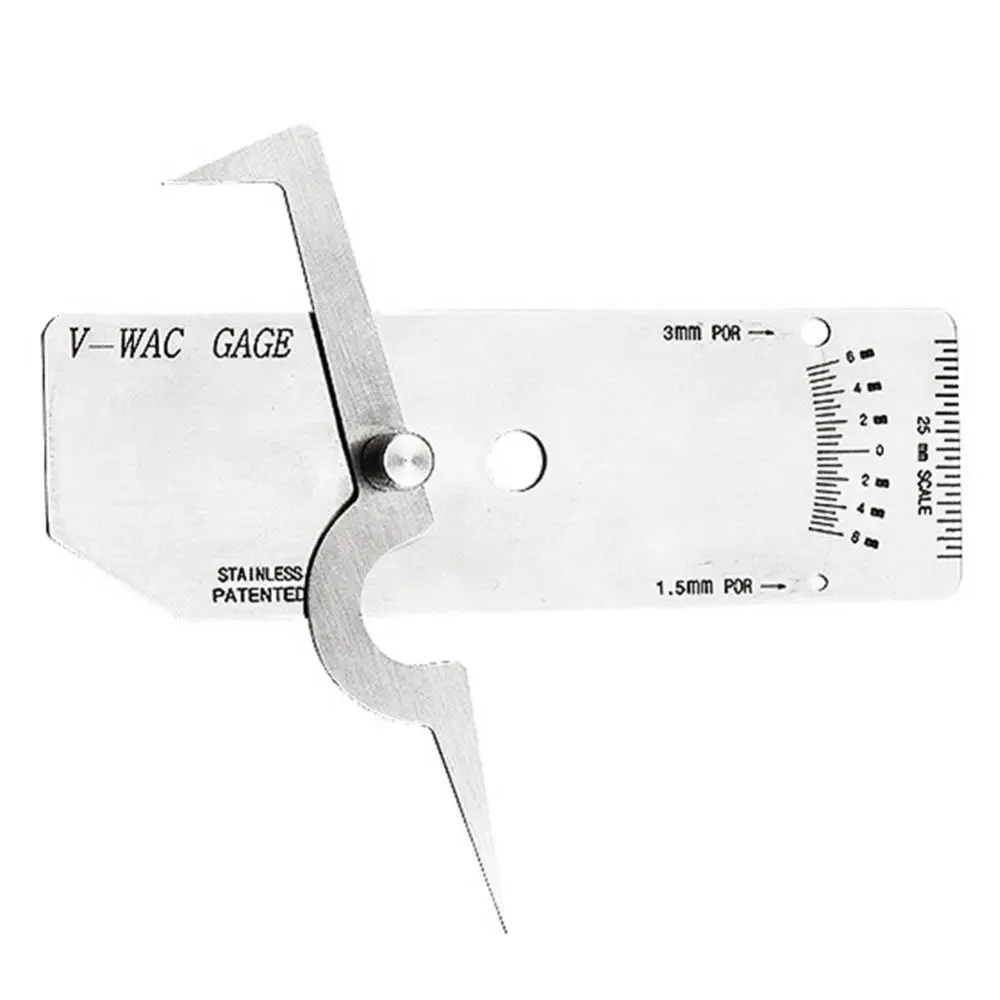 Stainless Steel Ruler V-WAC Metric Size Single Weld Gauge Imperial Ruler Measure Tool