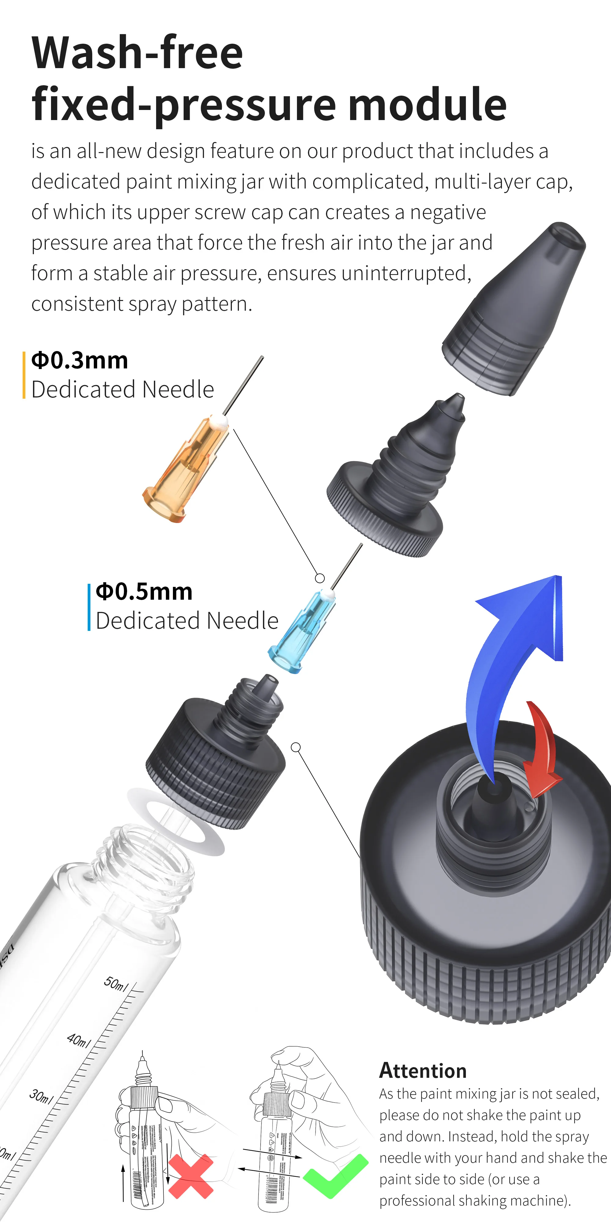 DSPIAE PT-AB Waschfreier Airbrush mit Markerhalter für Gunpla-Modellbau, Einfaches Sprühen, Modellbau-Hobby-DIY-Werkzeugset – Detail 4
