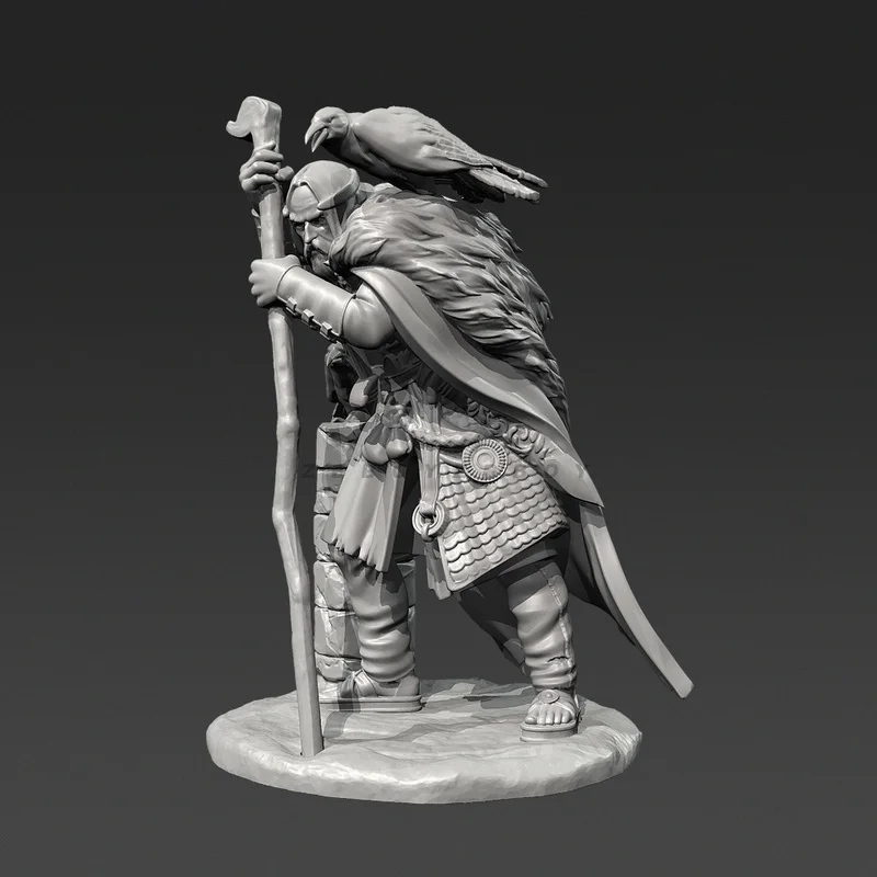 

38mm 50mm Exploring The Wizard Resin Model Figure Gk Micro Miniature 3d Printed White Model Toy Unassembled And Unpainted Kit