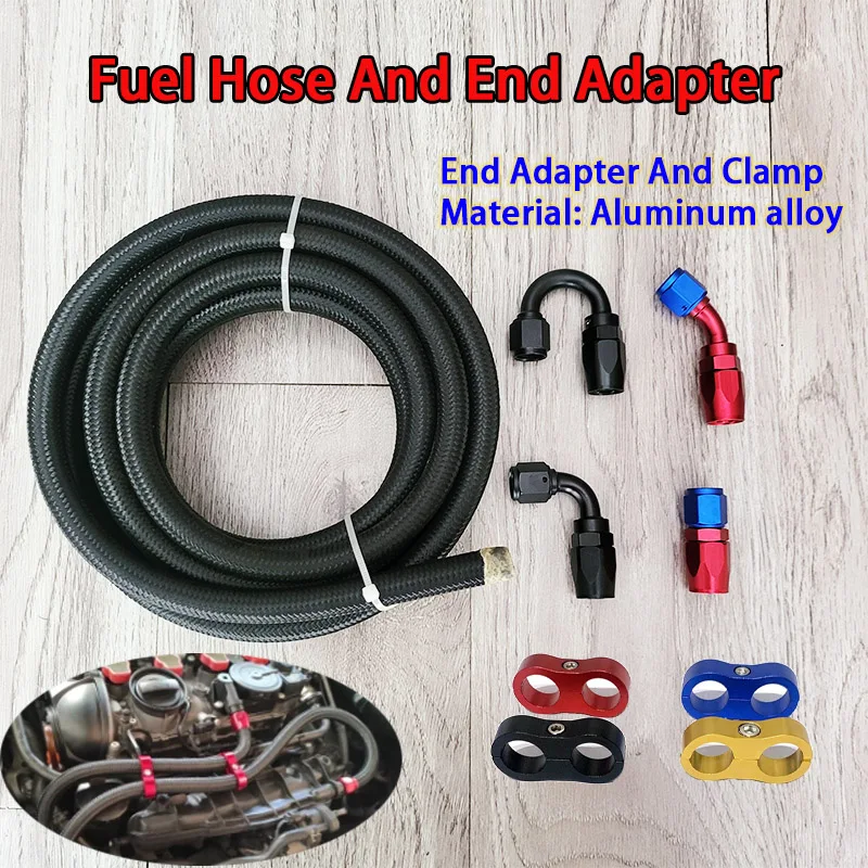 AN6 CEP Oil Fuel Fittings Hose End Connector Adaptor Kit Braided Oil Fuel Hose Line Swivel Fittings Double Hole Wire Clamp #1