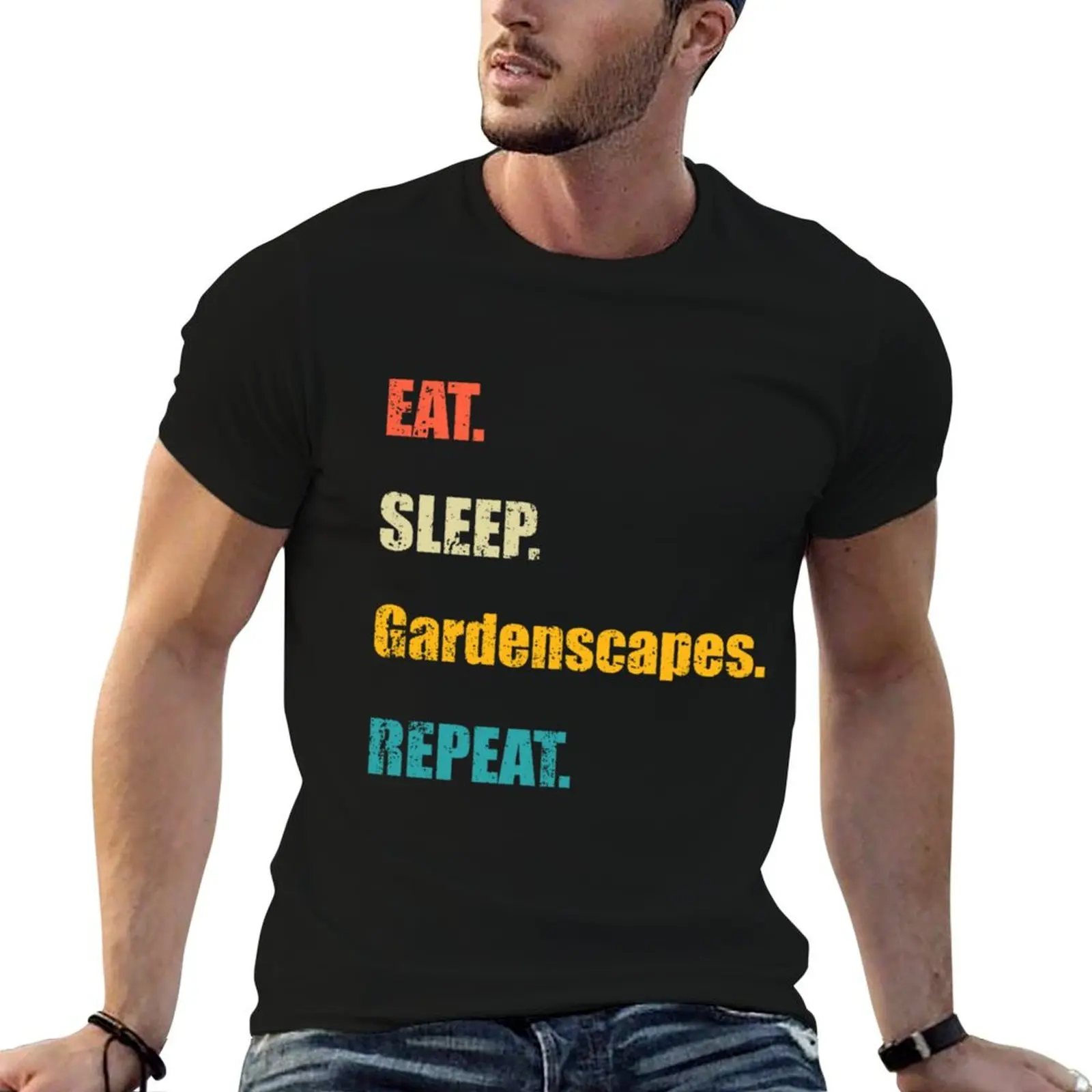 Eat sleep Gardenscapes repeat T-Shirt Casual Light Summer Short Sleeve Top