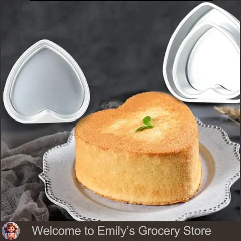 4/6/8/10 Inch Heart Shaped Cake Mold with Removable Bottom Muffin Baking Tools Aluminum Alloy Pan for Birthday Christmas Party