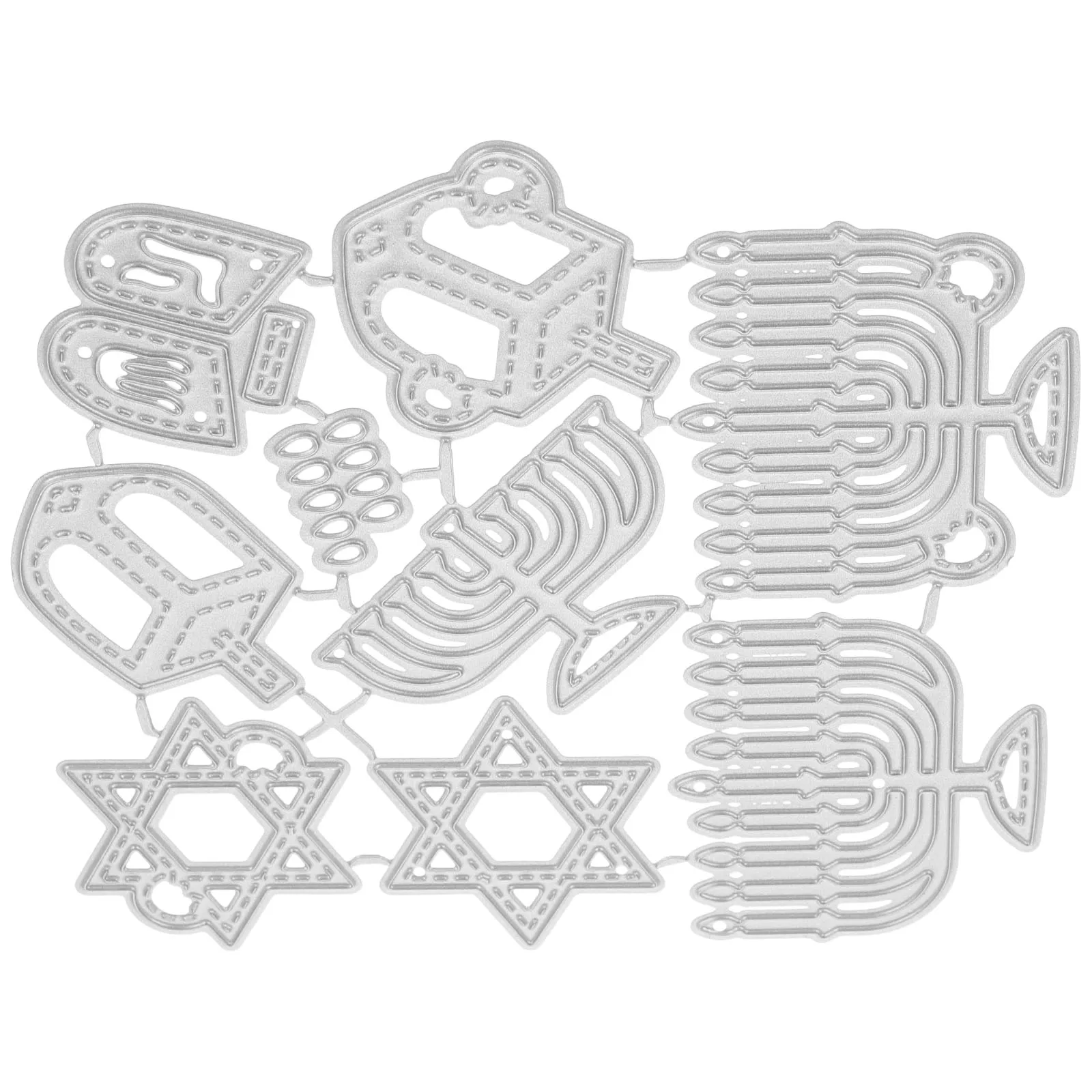 

Metal Cutting Dies Embossing Paper Crafts Happy Hanukkah Scrapbook Carbon Steel DIY Tools Stencils Greeting Cards Holiday