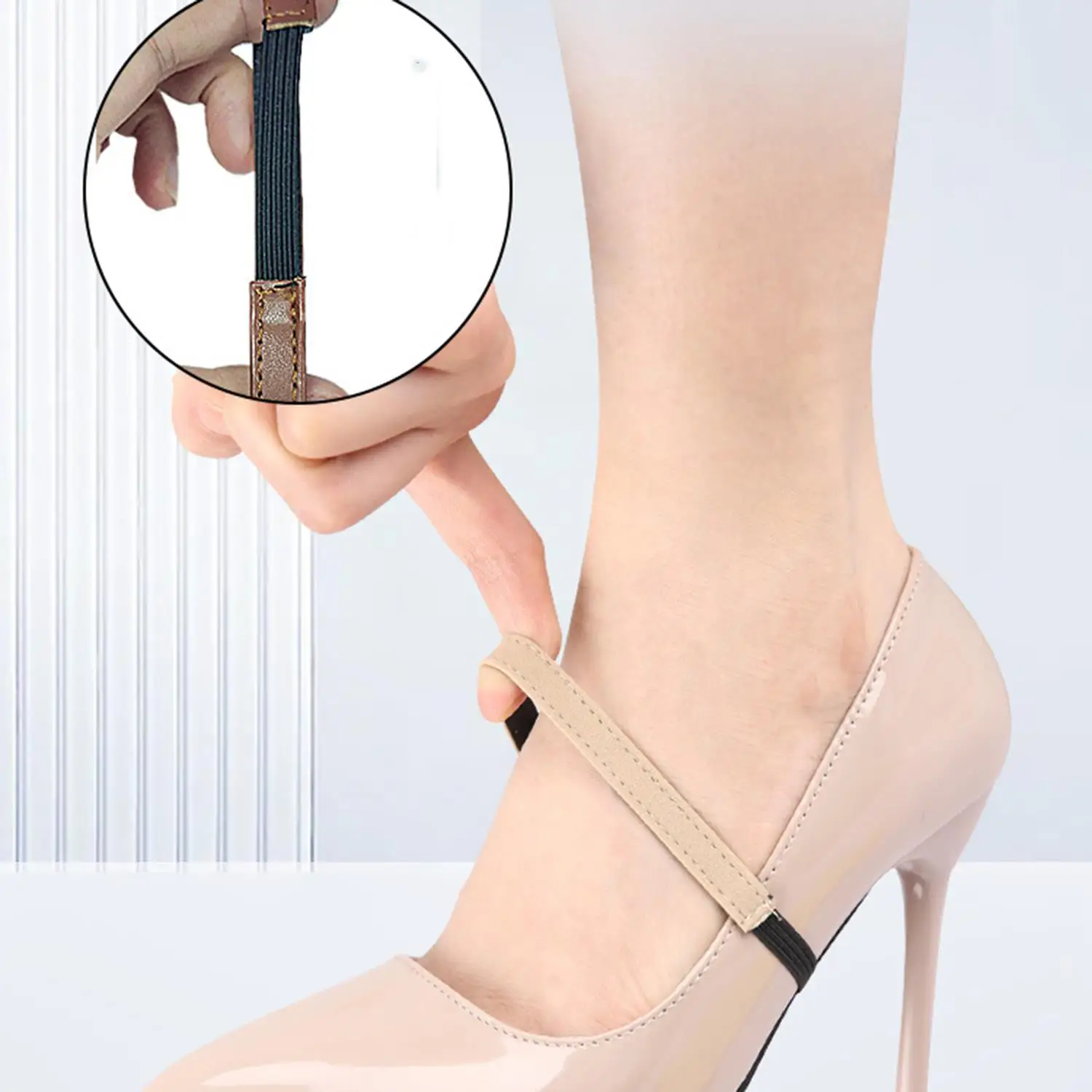 

New Convenient Anti-Loose Adjustable Detachable Fashion Leather Fixed Shoes Strap For Woman Shoelaces for High Heels