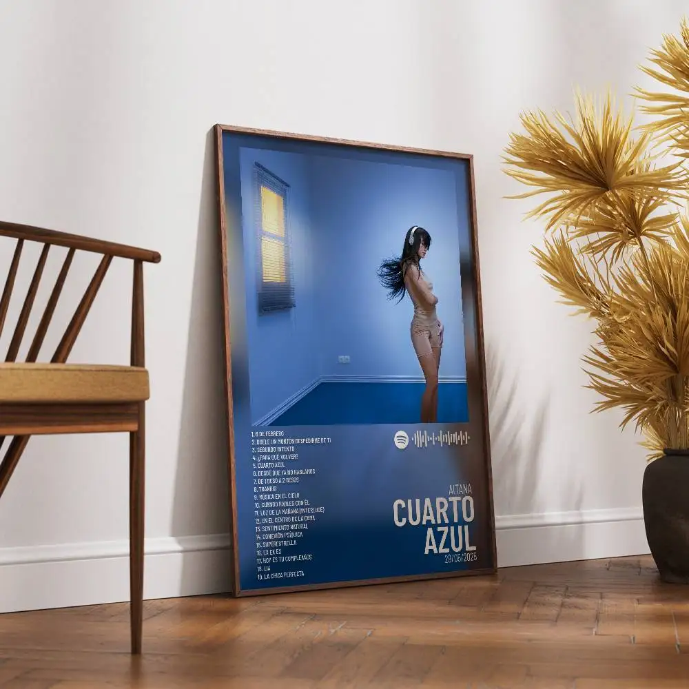 ملصق Aitana Cuarto Azul ملصق فني ذاتي اللصق مقاوم للماء لغرفة المقهى والبار #5