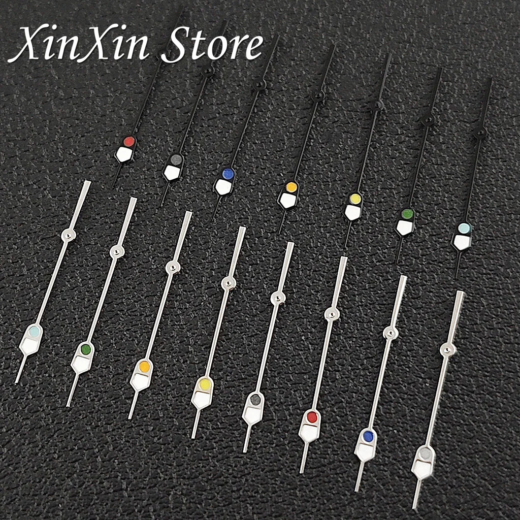 Silver 13MM C3 Green Luminous 62MAS NH35 Second Hands Modify Diving Watch Accessories Suitable For NH34 NH35 NH36 4R 7S Movement