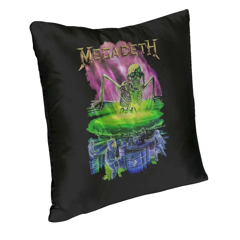 Megadeths Purple Skull Cushion Cover Double Side Printing Heavy Metal Band Floor Pillow Case Car Custom Pillowcase Home Decor