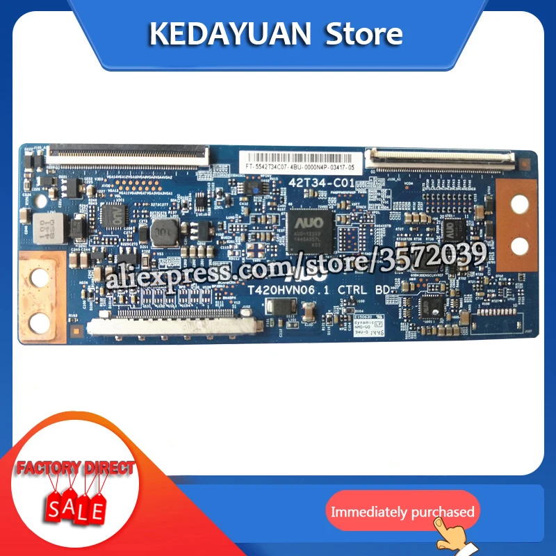 free shipping  for T420HVN06.1 42T34-C01 logic board  42inch