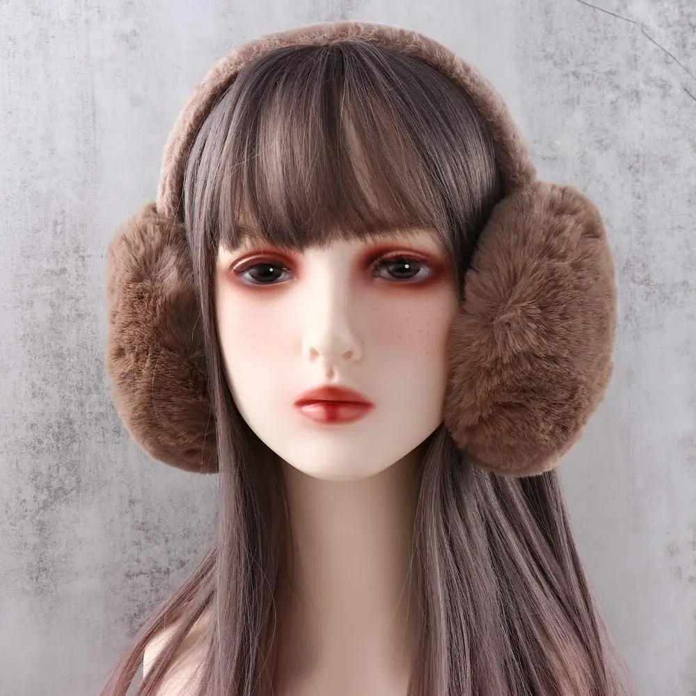 Winter Riding Cute Outdoor Earflap Adult Keep Warmer Female Plush Earmuffs Earcap Ear Warmers Folding Ear Cover