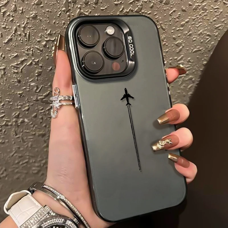

Airplane Trail Pattern Phone Case For iPhone 17 16 11 12 13 14 15 Pro Max X XS XR 8 7 Plus 17E 16E 17 Air Shockproof Back Cover