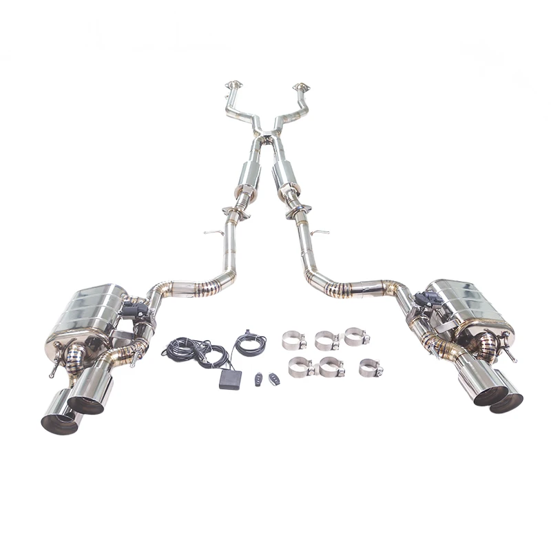 Suitable for 2022 Lexus IS500 RCF GSF 5.0L Catback with resonator + electronic valve titanium alloy performance exhaust pipe