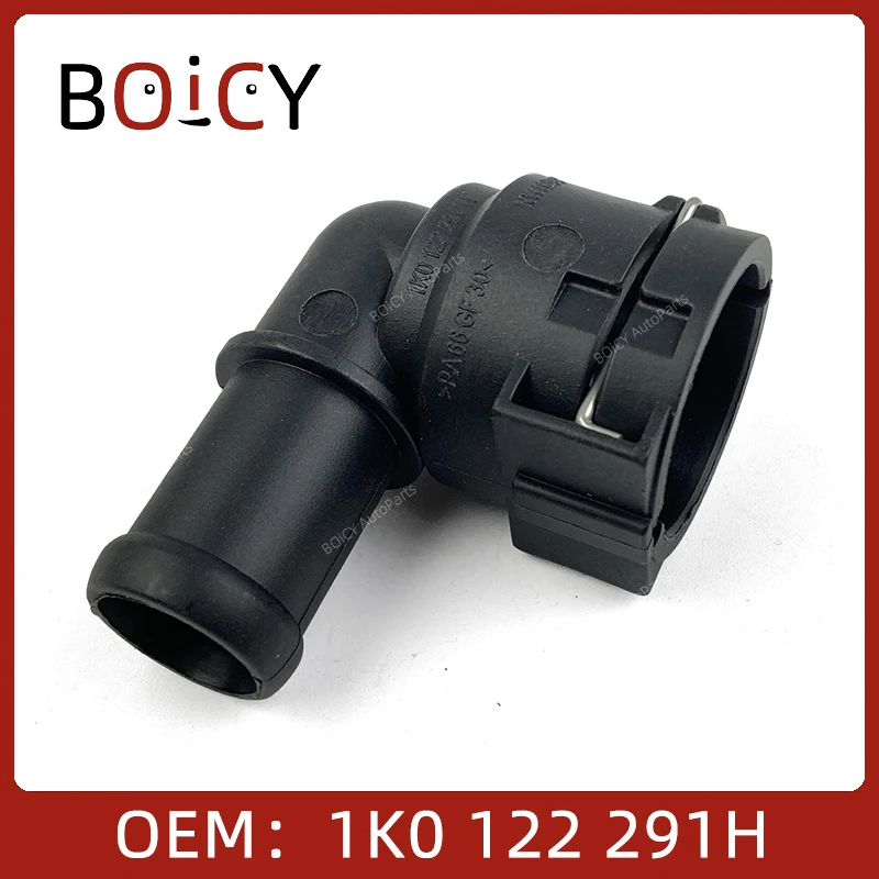 BOICY Radiator Coolant Hose Connector Pipe Car Interior Heater Hose Connector for VW Passat Caddy A3 S3 Golf Jetta 1K0122291H