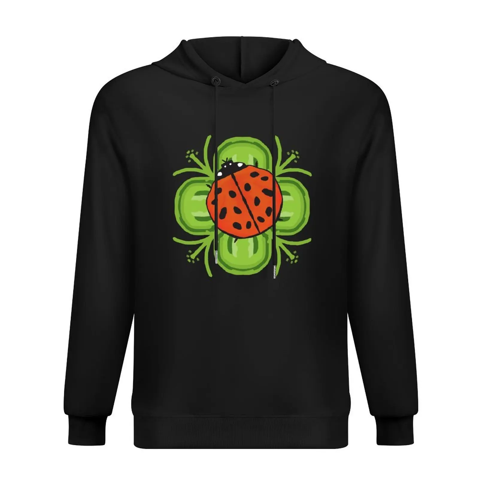 

Cute Ladybug on a Four Leaf Clover Hoodie korean autumn clothes aesthetic clothing fashion men hoodies for men