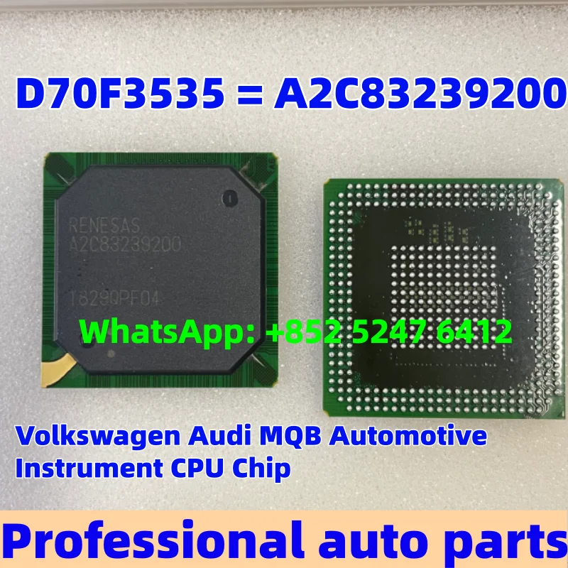 New and original UPD70F3535F1A9 D70F3535 A2C83239200 For Volkswagen Audi MQB Automotive Instrument CPU Chip BGA data required