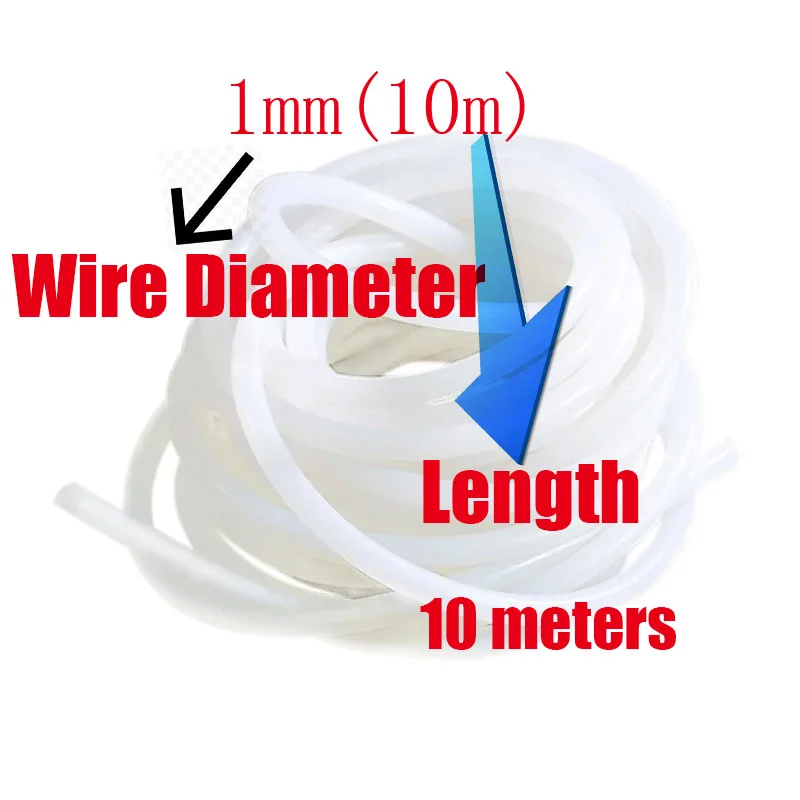 Striscia di Silicone a forma di O da 1mm-9.5mm, striscia rotonda solida ignifuga, striscia di tenuta in gomma morbida trasparente impermeabile