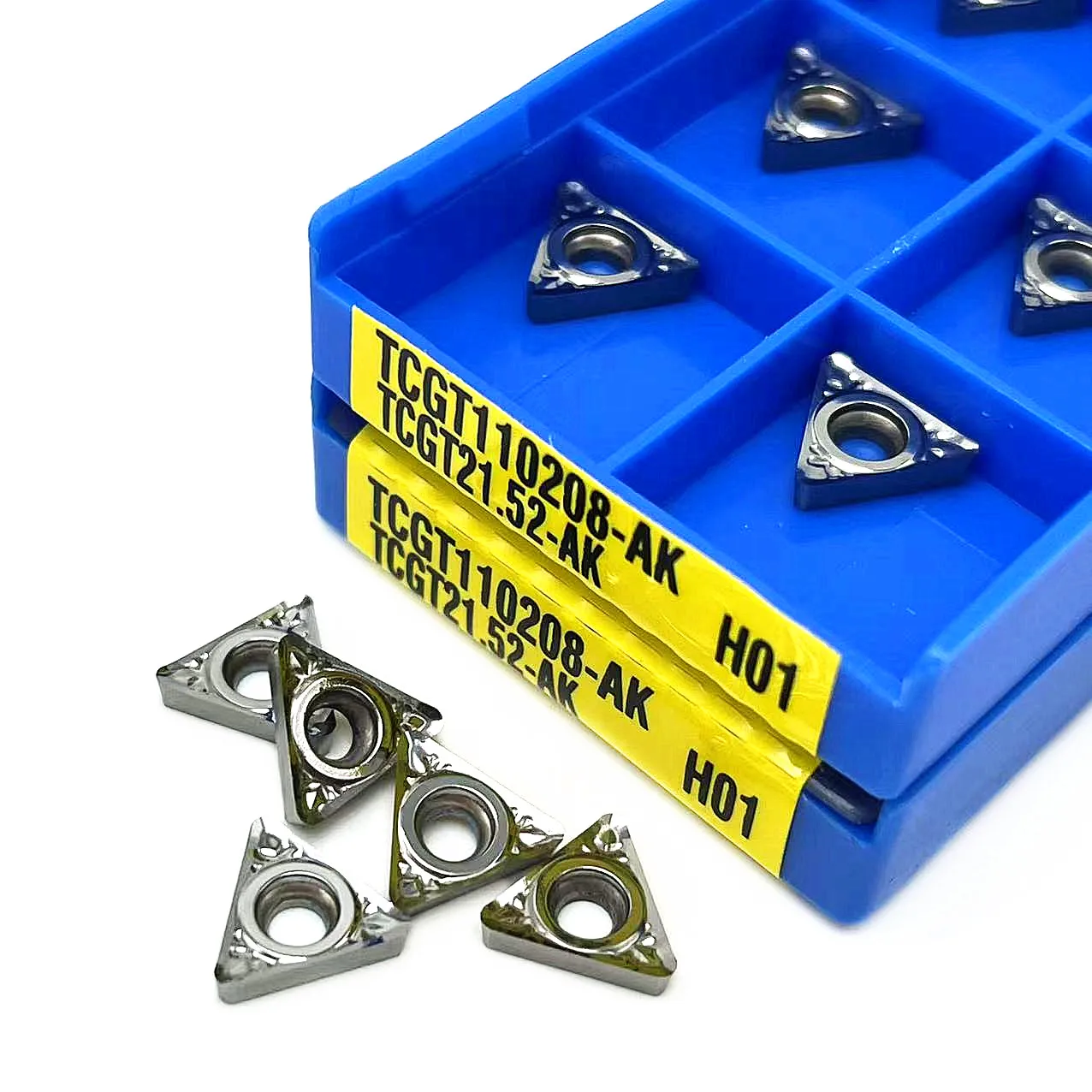 10ชิ้น TCGT110204 TCGT110202 TCGT110208 AK H01สำหรับอลูมิเนียมภายในเครื่องมือกลึงเครื่องมือตัด CNC เครื่องมือแทรกคาร์ไบด์เครื่องมือกลึงแทรก