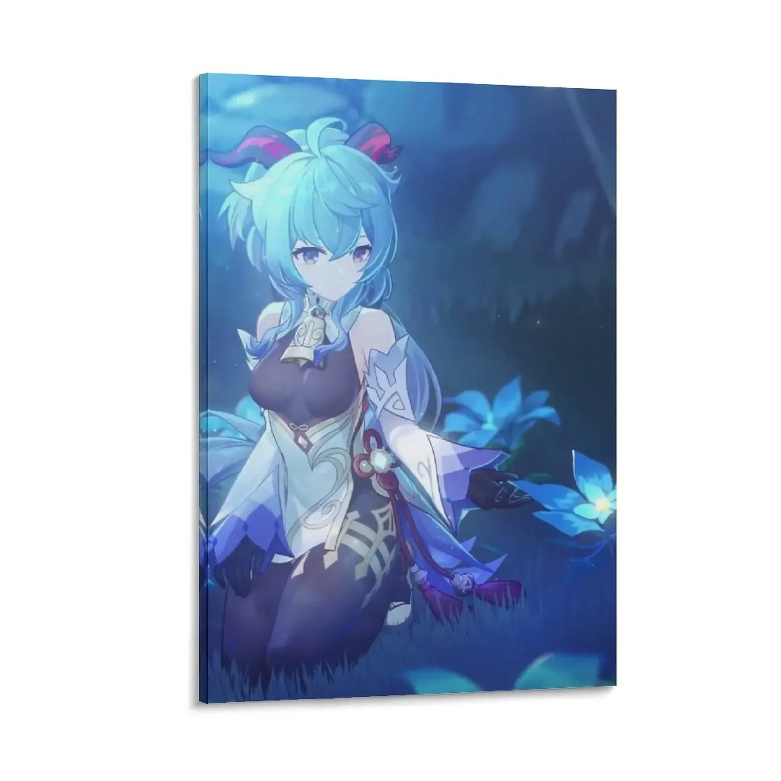 

Ganyu with Glaze Lilies Canvas Painting posters room decorations aesthetic anime room decor