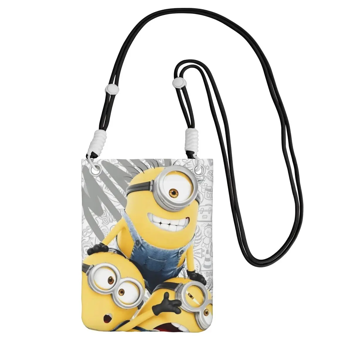 

Custom M-Minions Mobile Phone Bag Cycling Camping Men Women Capsule-Shaped Small Crossbody Purse Smart Phone Wallet With Strap