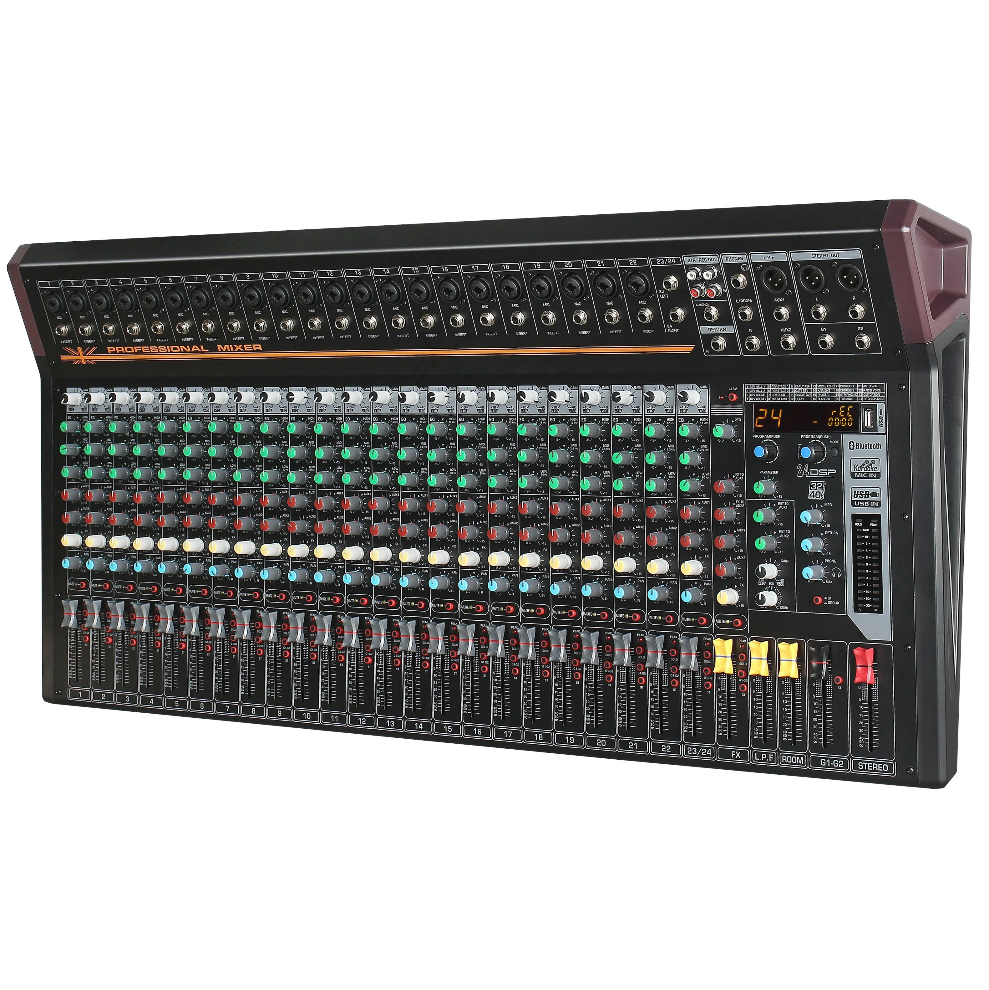 Console mixer professionale Mixer audio a 24 canali