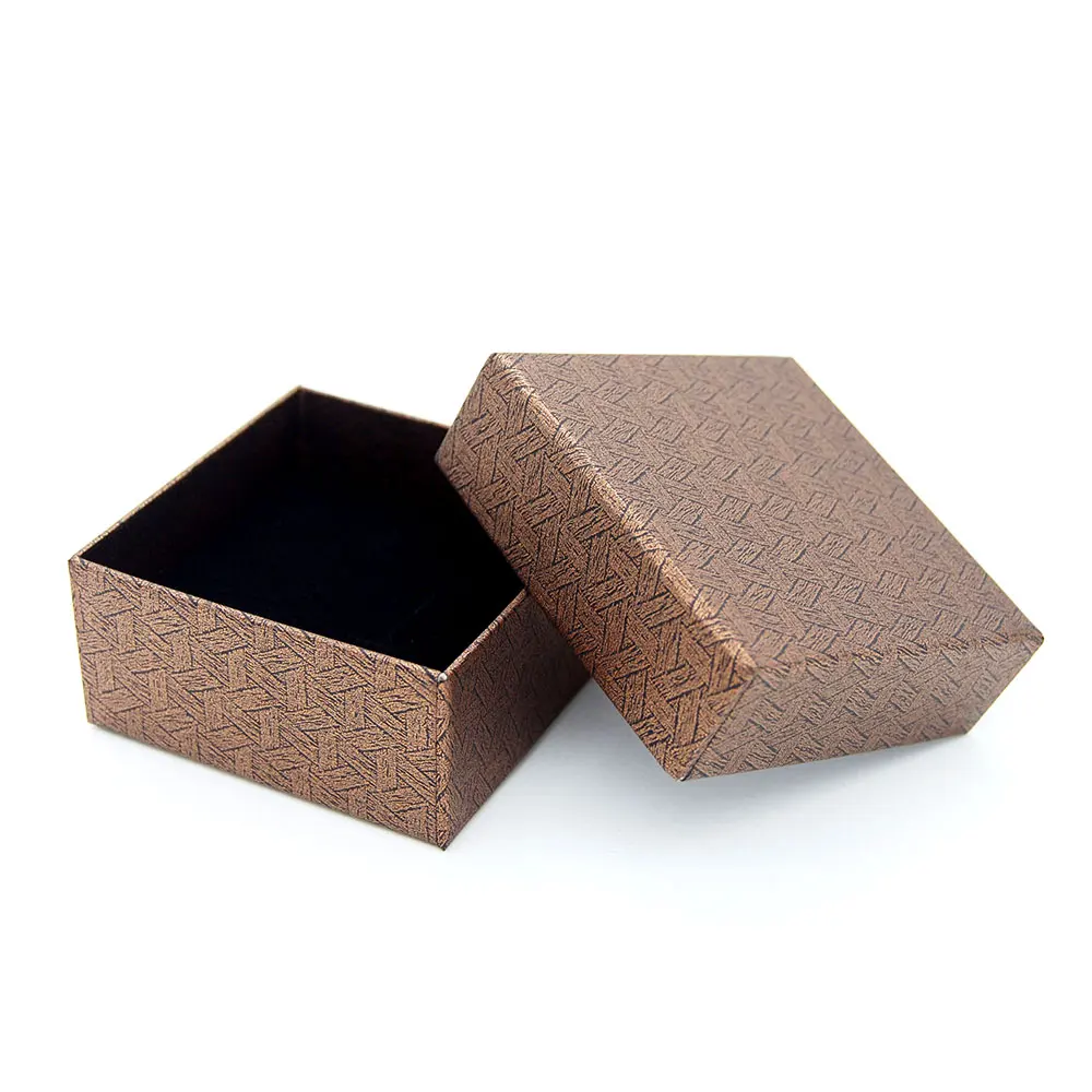 12pcs/Lot Woven Pattern Jewelry Cardboard Box Pendant Earrings Ring Necklaces Wedding Display Storage Caskets Luxury Packaging
