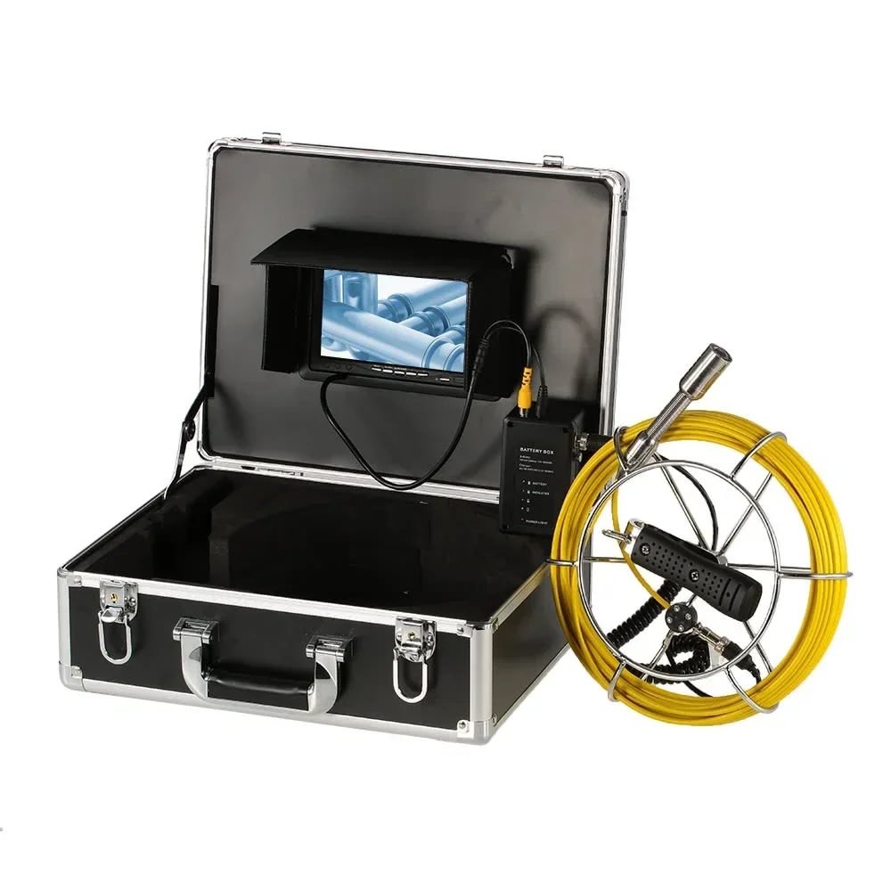7" LCD Monitor 23MM Camera 20M Cable Wall Sewer Pipeline Inspection Camera System Used for Underground Pipe Inspection