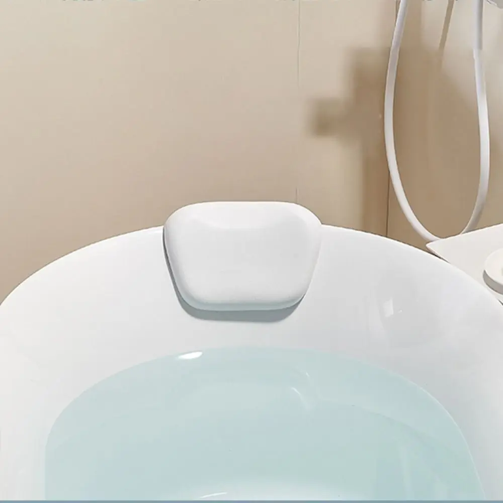 Almofada macia antiderrapante para banheira, com ventosa, confortável, para jacuzzi, design ergonômico, alta elasticidade, suporte para os ombros