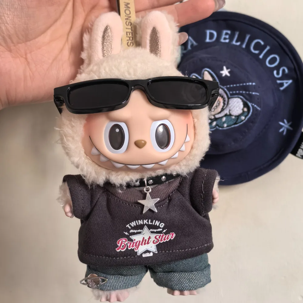 

17cm Labubu doll Clothes Rock Series Labubu Clothes Doll Set No Attribute Cotton Doll doll Clothes