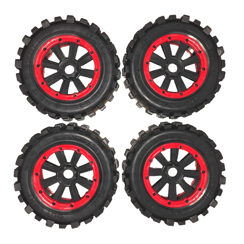 MadMax Full Set Giant Grip Belted Tyre 8-Spoke Wheel for TLR 5IVE-B LOSI 5IVE-T Rovan LT Buggy RCMK XCR-1200 1000