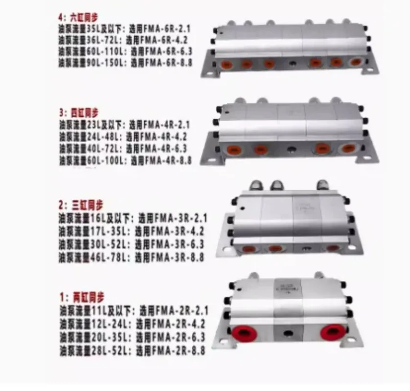 Hydraulic synchronous parallel diversion balance valve FMA-2R/3R/4R/6R-2.1/4.2/8.8 Cylinder synchronous motor