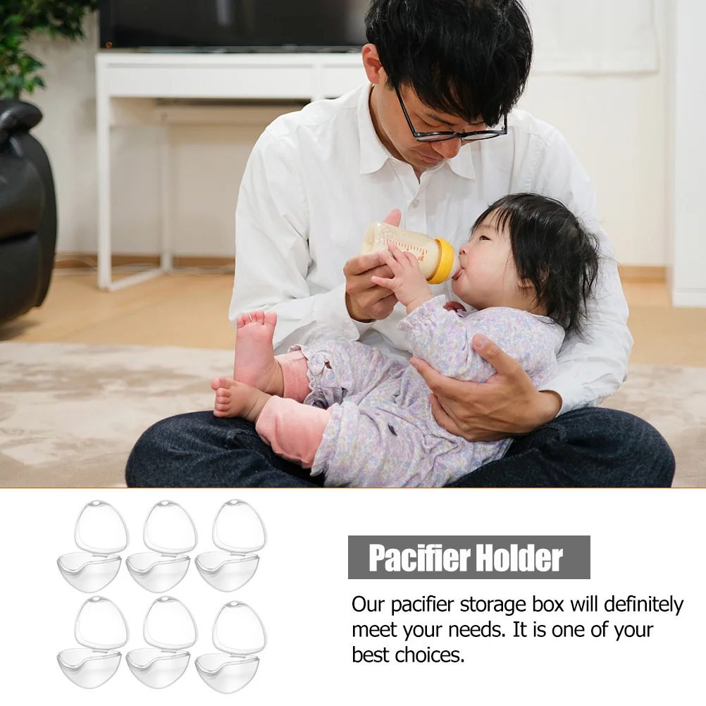 

6 шт., коробка для детской соски, легкий гигиенический защитный контейнер для малышей, аксессуары для прорезывания зубов, кошелек для коляски, чехол для хранения