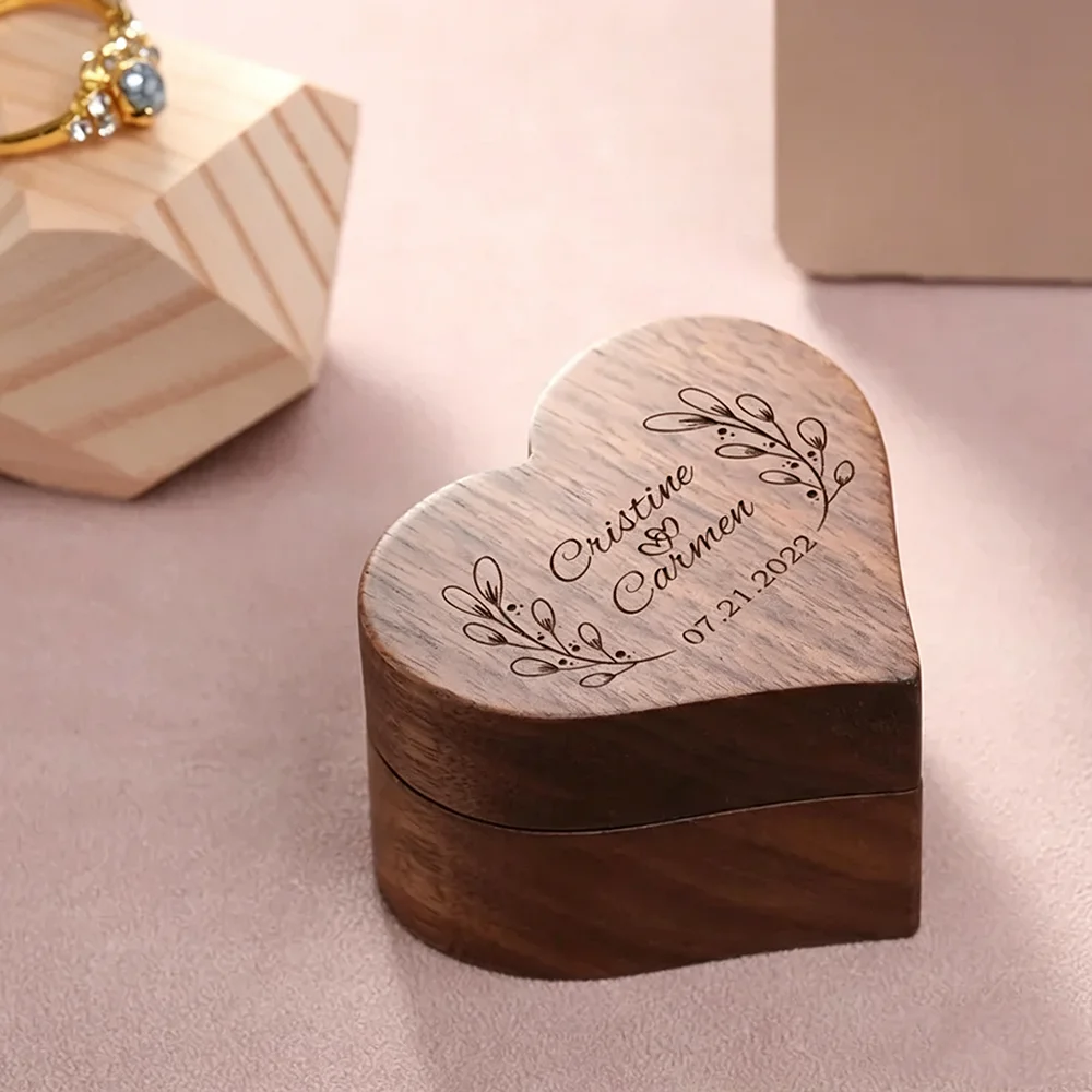 1 Buah Kotak Cincin Kayu Walnu - Wood Ring Blank ulasan dan harga