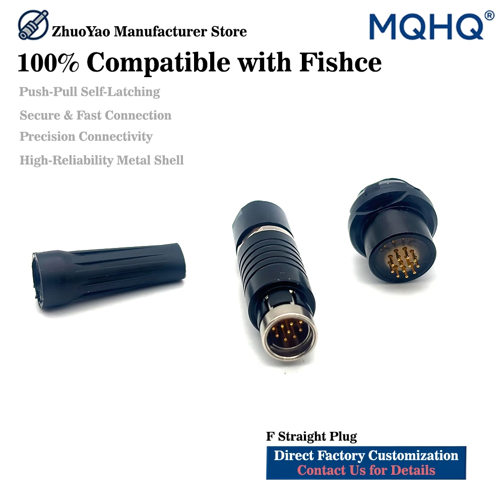 

For Fischer 102 1031 103 104 Push Pull Connector Compatible with Fischer F Series IP68 Waterproof Vacuum Sealed Hermetic Circu