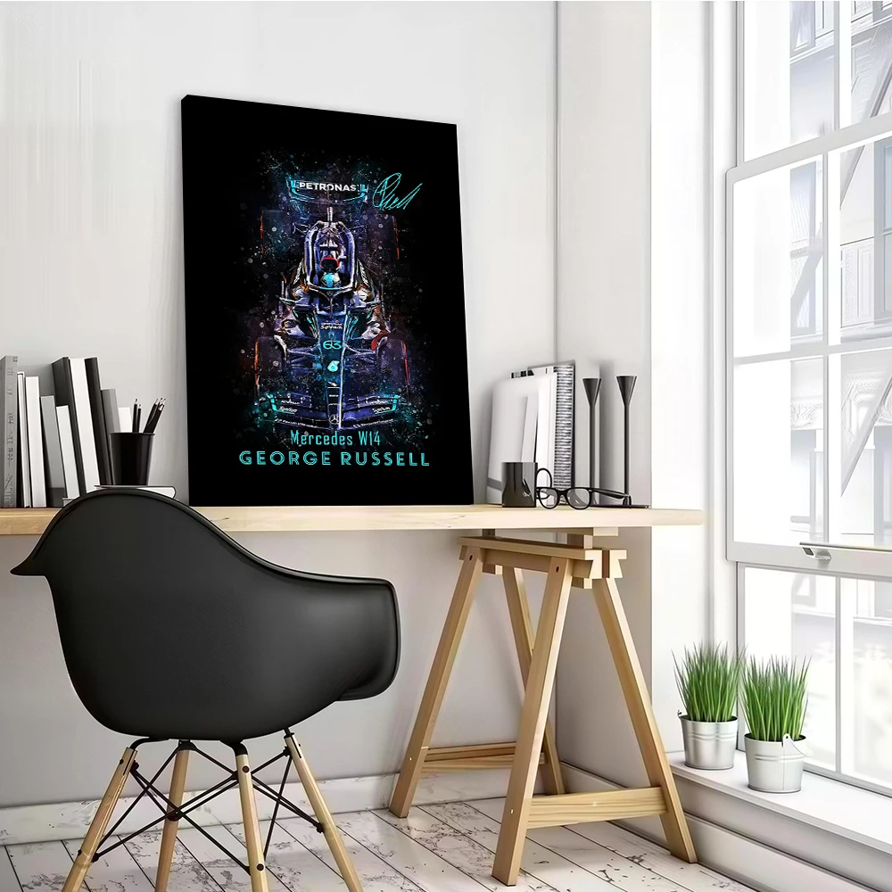 George Russell Racing Posters Canvas Wall Arts Personalized Pictures Printing for Fans Room Decoration Aesthetics Art of Murals