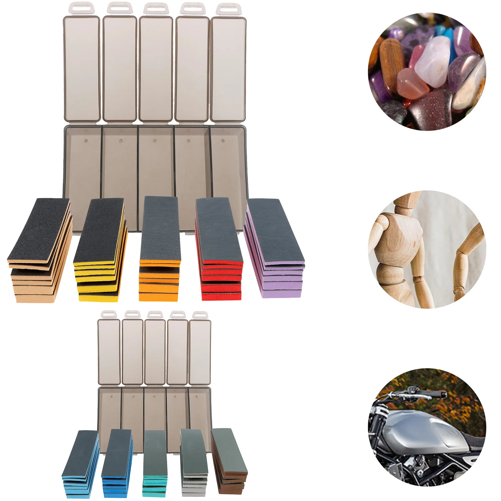 

30 шт. шлифовальная губка с коробкой для хранения, набор мягких шлифовальных губок, надежный шлифовальный блок, прочный блок наждачной бумаги, легкая рука