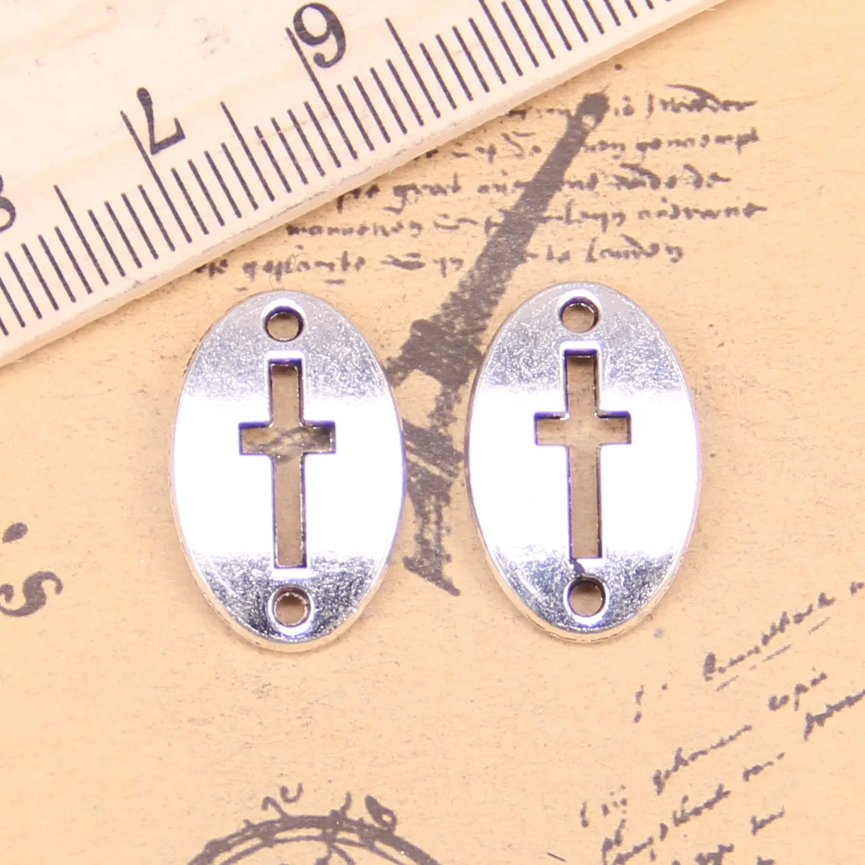 72pcs Jewelry Charms cross connector 13x20mm Antique Silver Plated Pendants Making DIY Handmade Tibetan Silver Jewelry