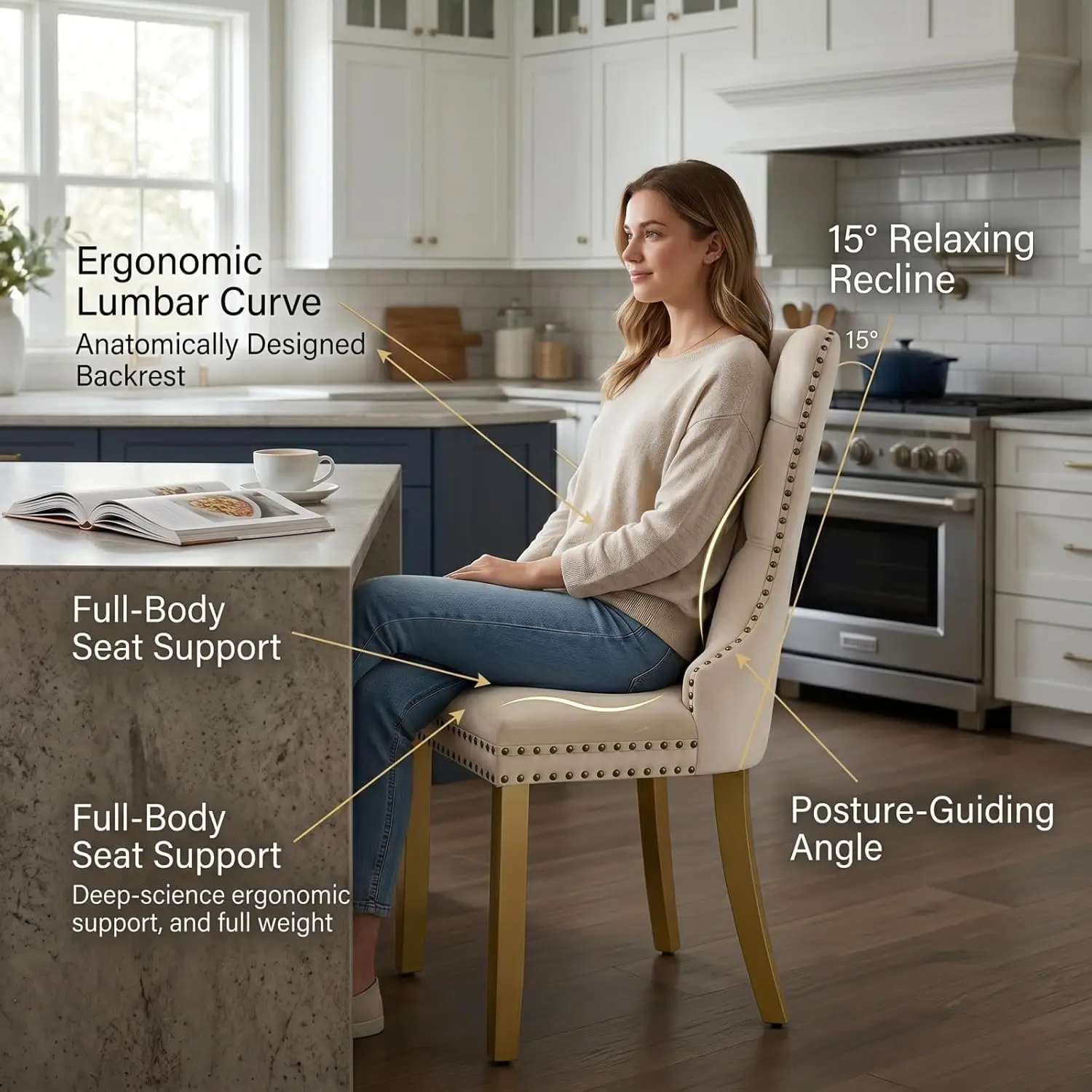 Thumbnail 3 - #28 Low Price Upholstered Dining Chairs Deals
