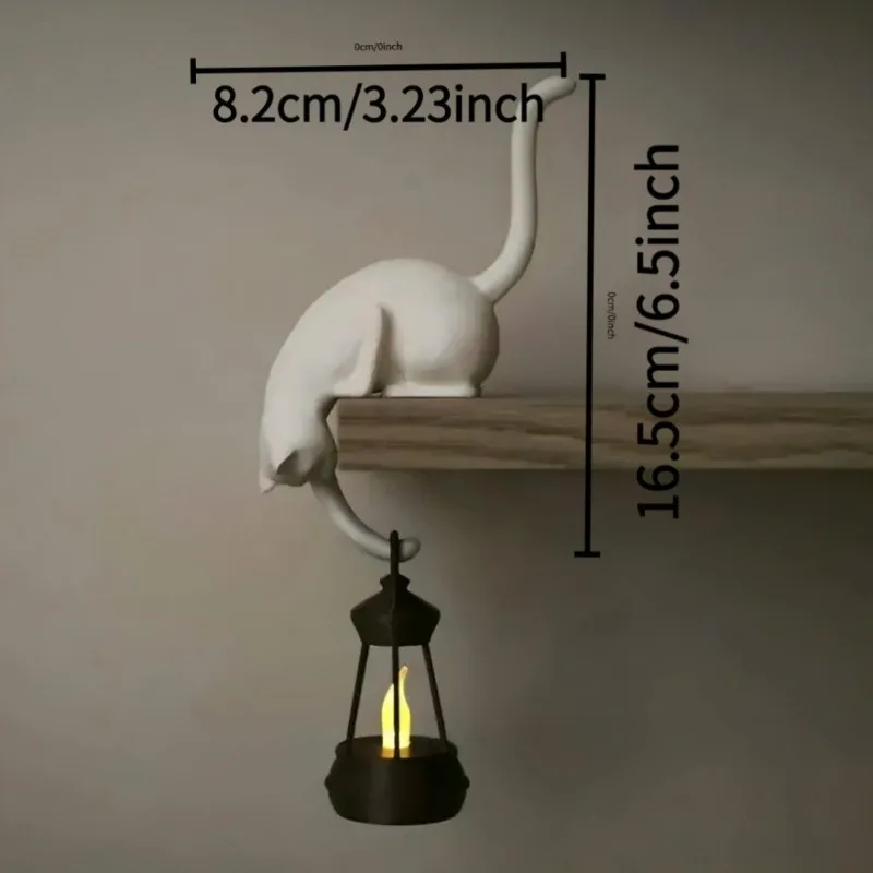 Cute Upside Down Cat Wall Hook Key Storage Rack Wall Mounted Hanger Holder Home Decor Art