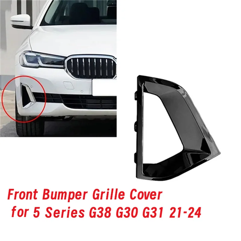 

Car Front Bumper Grille Cover For BMW 5 Series G38 G30 G31 21-24 Air Duct Brake Trim Case Frame-FSM