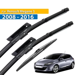 Erick's Wiper Front & Rear Wiper Blades Set For Renault Megane 3 Hatchback & Coupe 2008 - Windshield Windscreen Window 24