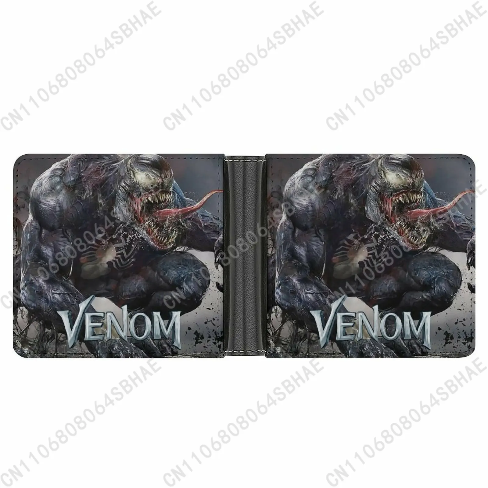 

Marvel Venom Trendy Leather Wallet Teenage Male Woman Personalized Slim Credit Card Holder Small Purse Daily Use Cosplay